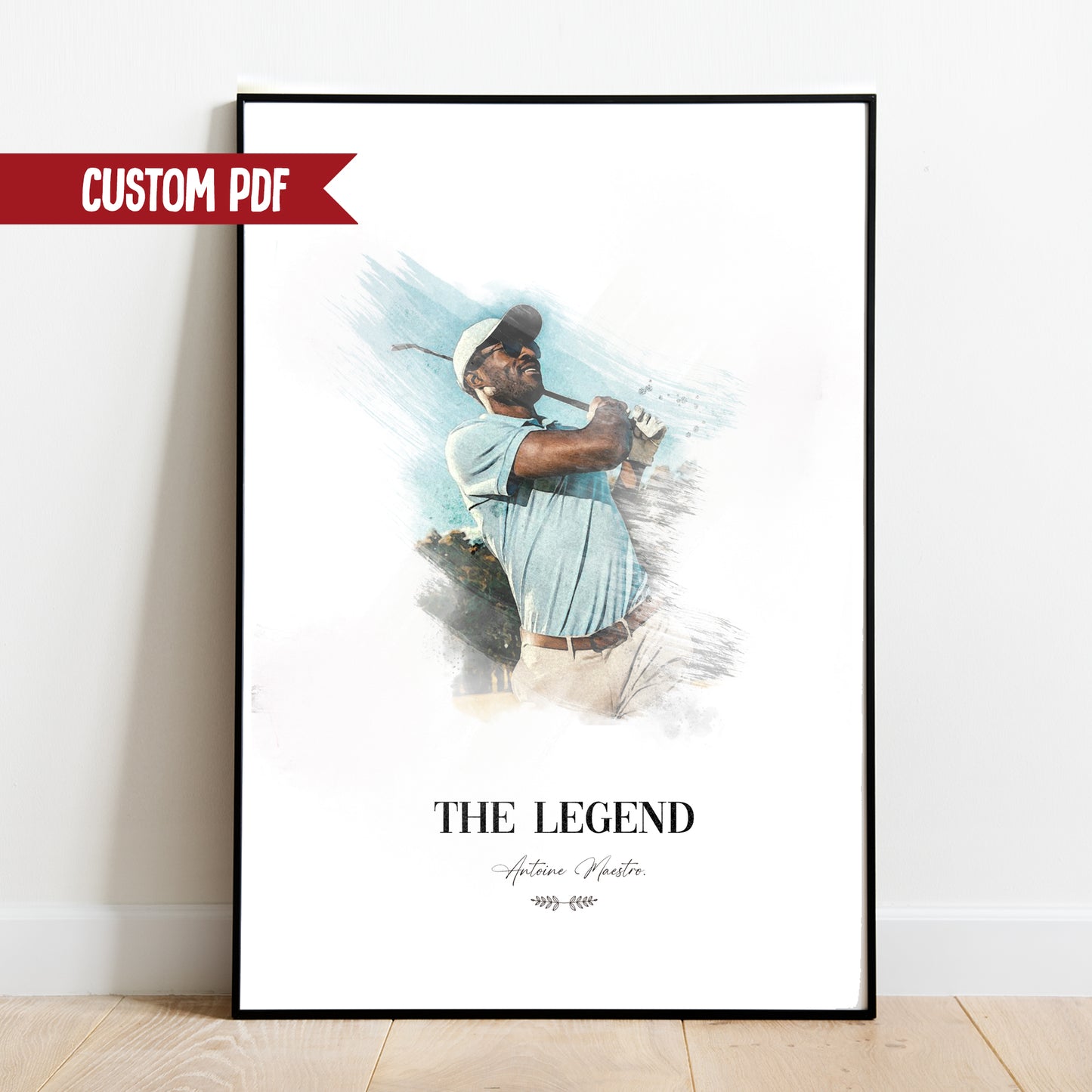 Affiches Personnalisée pour golfeur