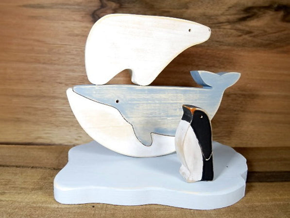 Jouets en bois vieillis - banquise