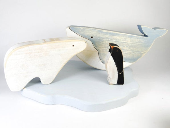 Jouets en bois vieillis - banquise