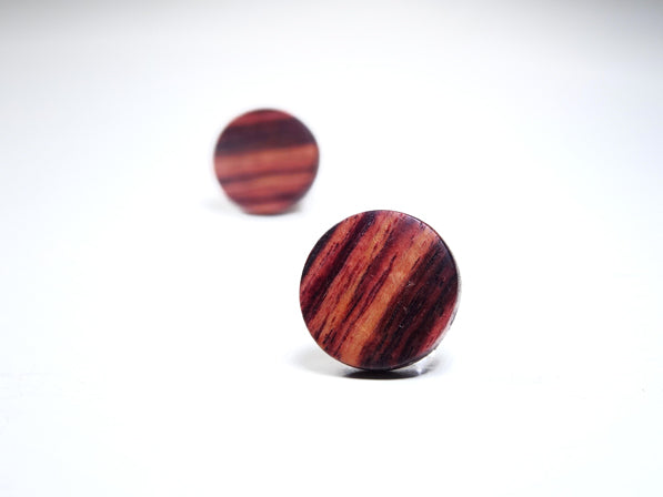 boucles d'oreilles en bois de violette