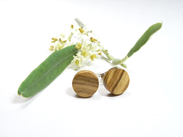 Boucles d'oreilles en bois d'olivier