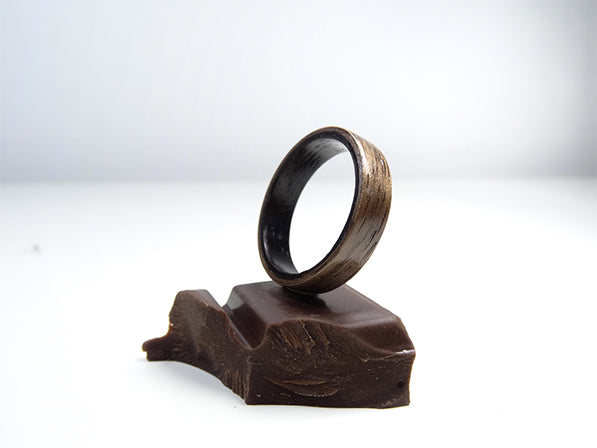 Bague en bois Ebène et Noyer