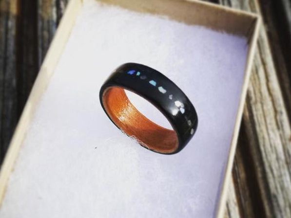 Anneau de mariage ebene nacre