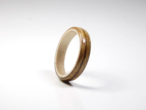 Bague Zebrawood et Erable
