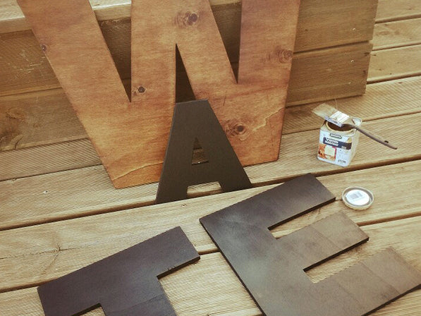 Lettres en bois plusieurs coloris