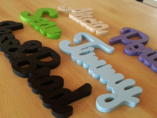 Prénom en bois couleur