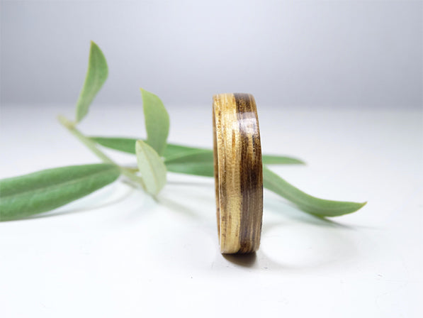 Bague en bois de zebrawood
