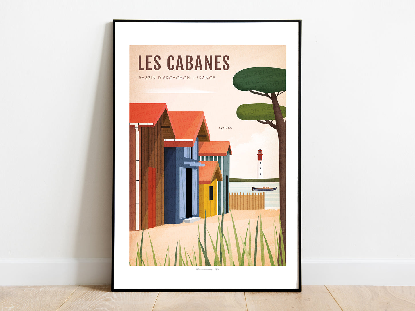 Affiche Cabanes de pécheurs - Bassin d'Arcachon