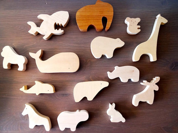 Animaux en bois 